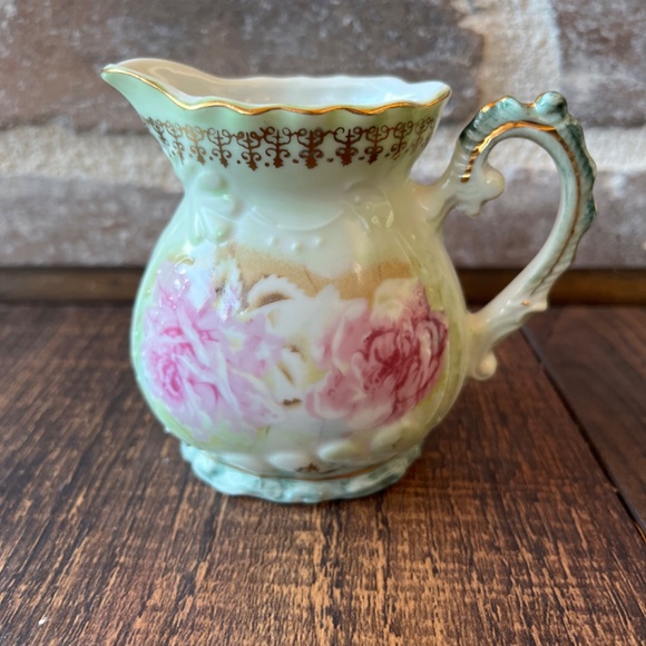 Nippon tea set vintage tea set Handpainted tea set Japan Nippon set pink green - Picture 15 of 16